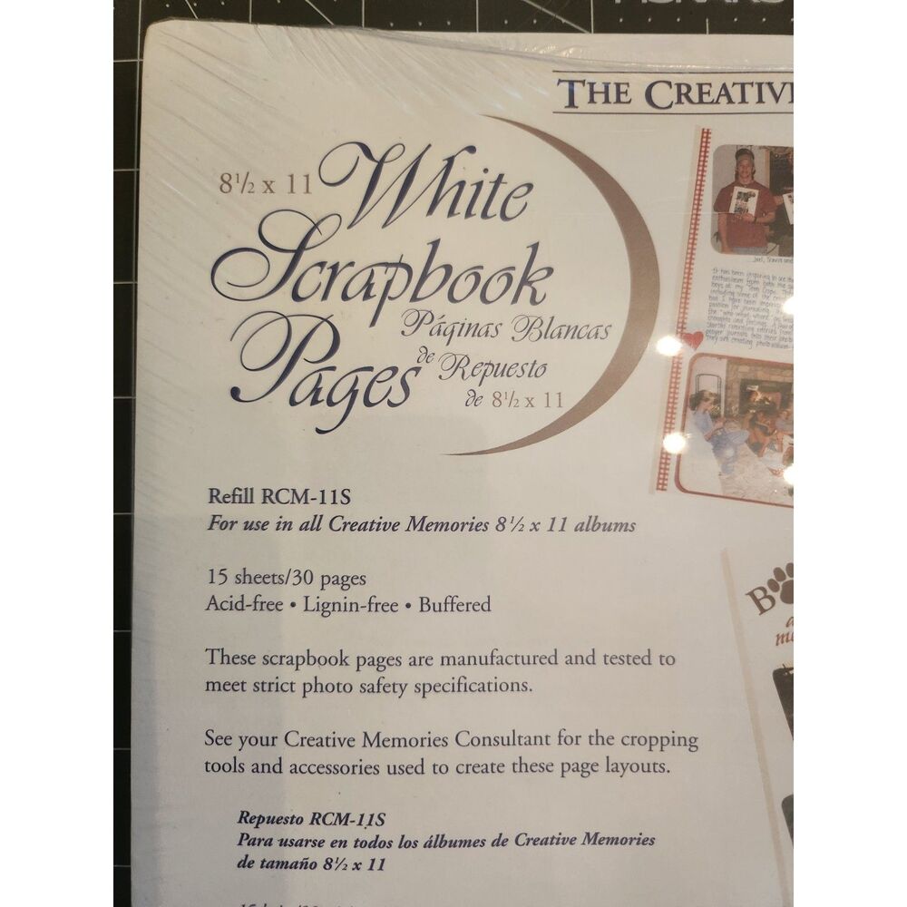 Creative Memories 8½ x 11 White Scrapbook Pages B29